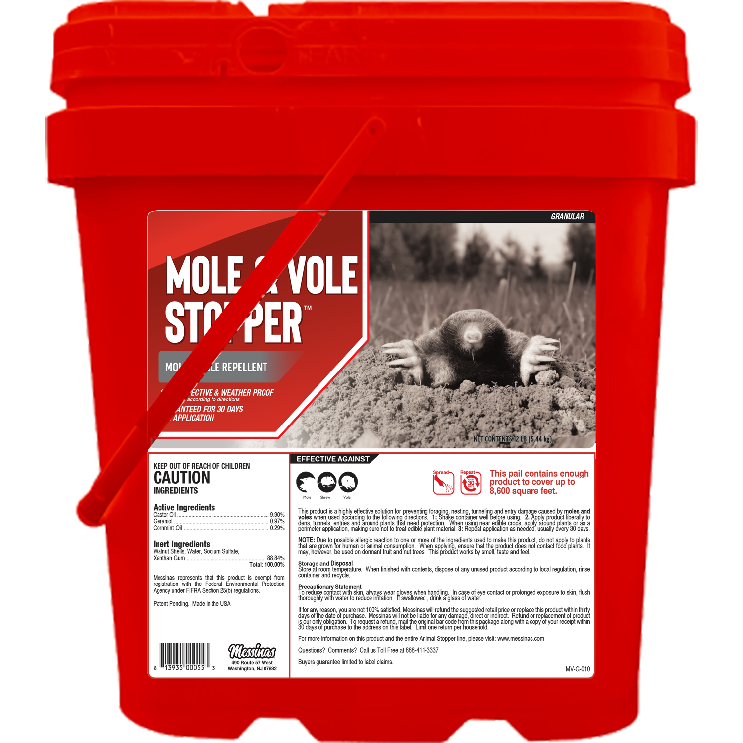 Mole & Vole Stopper Granular | Natural Tunneling Animal Repellent