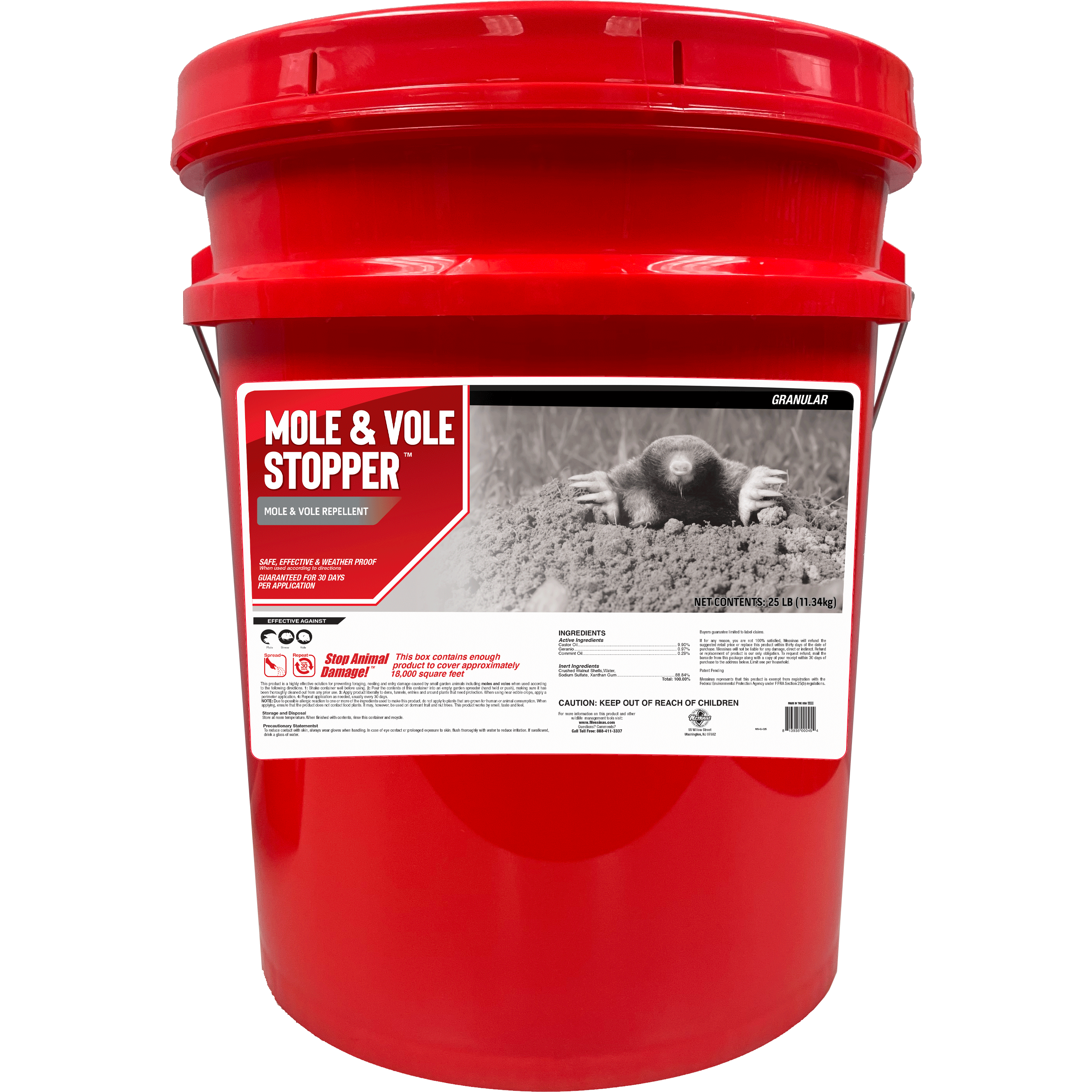 Mole & Vole Stopper Granular 25lb Pail