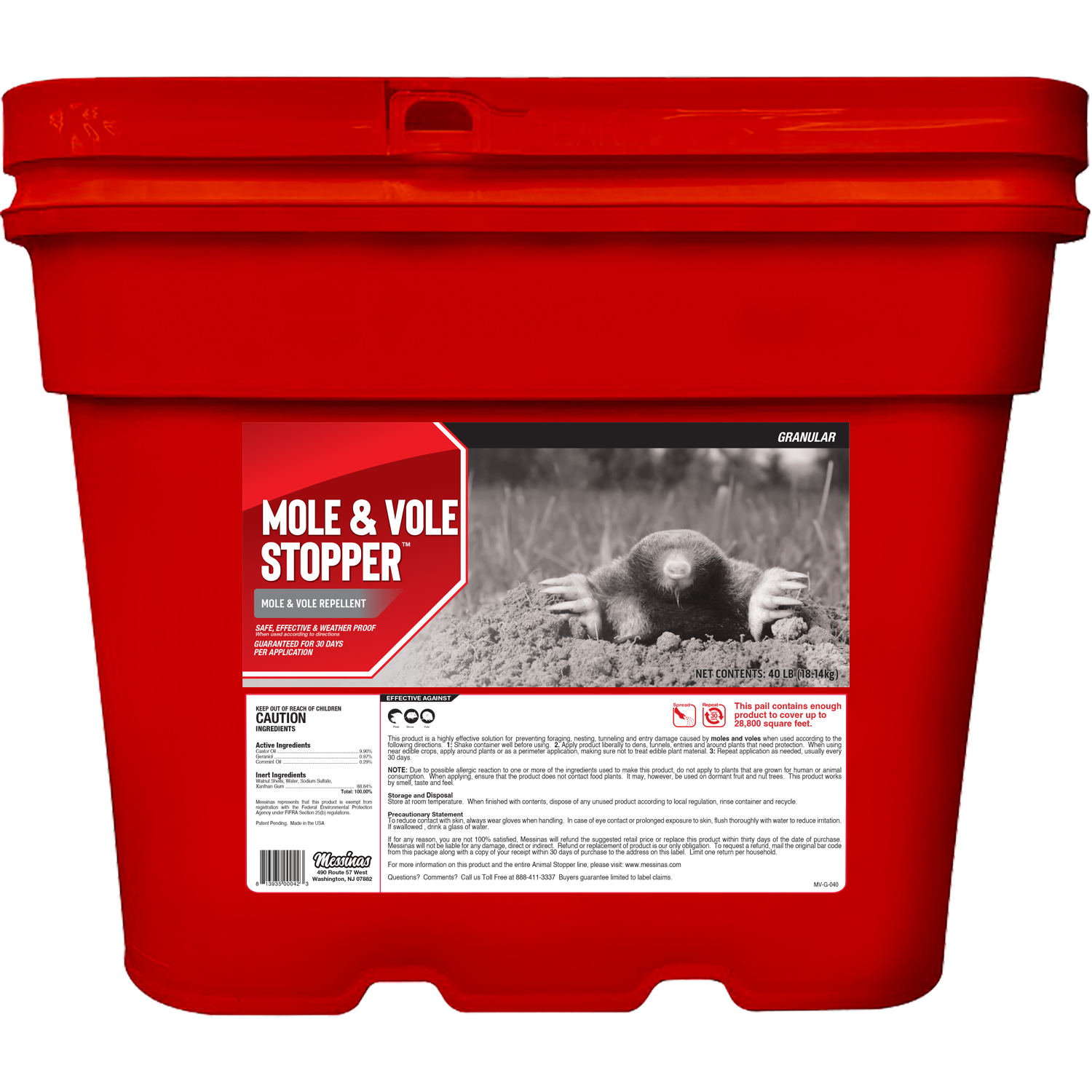 Mole & Vole Stopper Granular | Natural Tunneling Animal Repellent