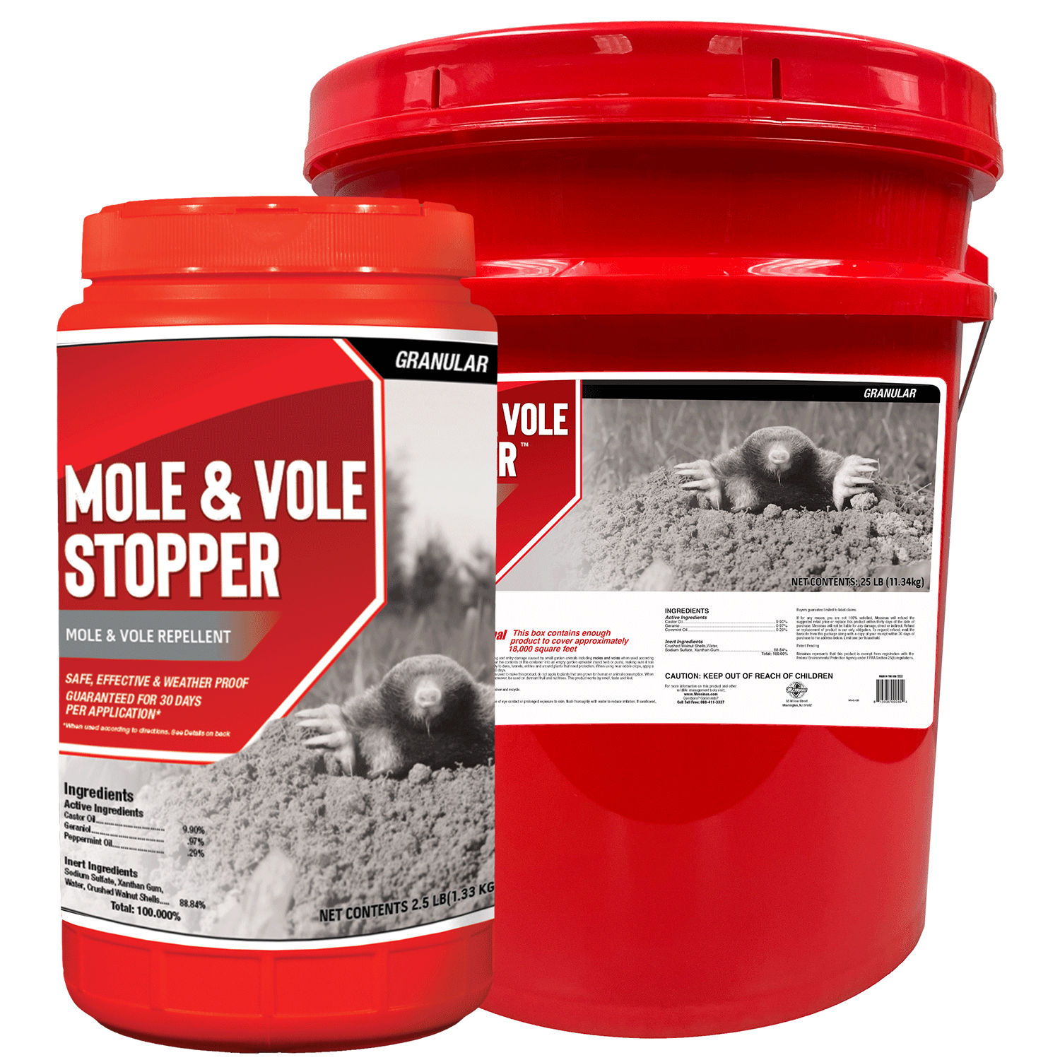 Mole & Vole Stopper Granular 25lb Pail