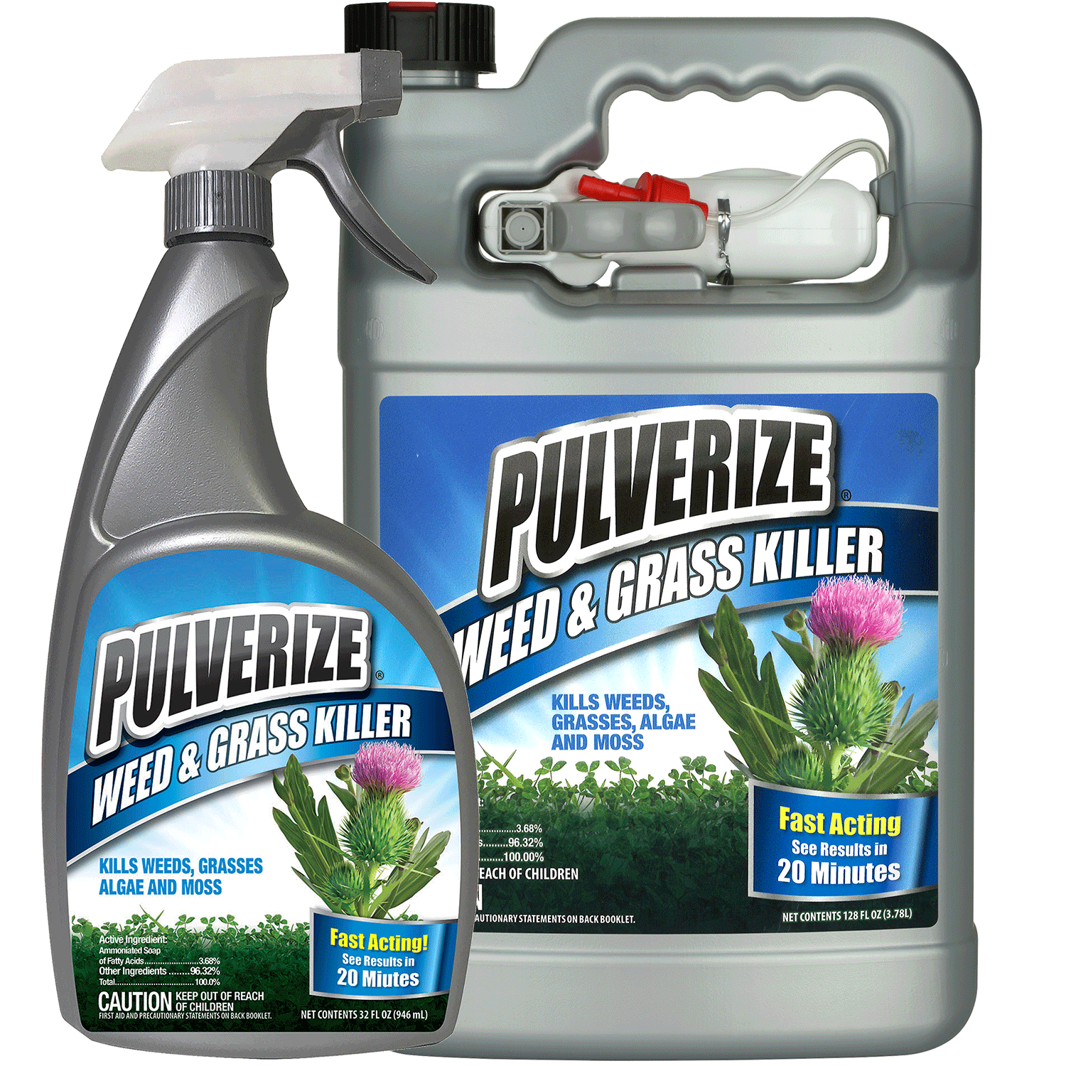 Pulverize Weed and Grass Killer 32 FL OZ and 120 FL OZ